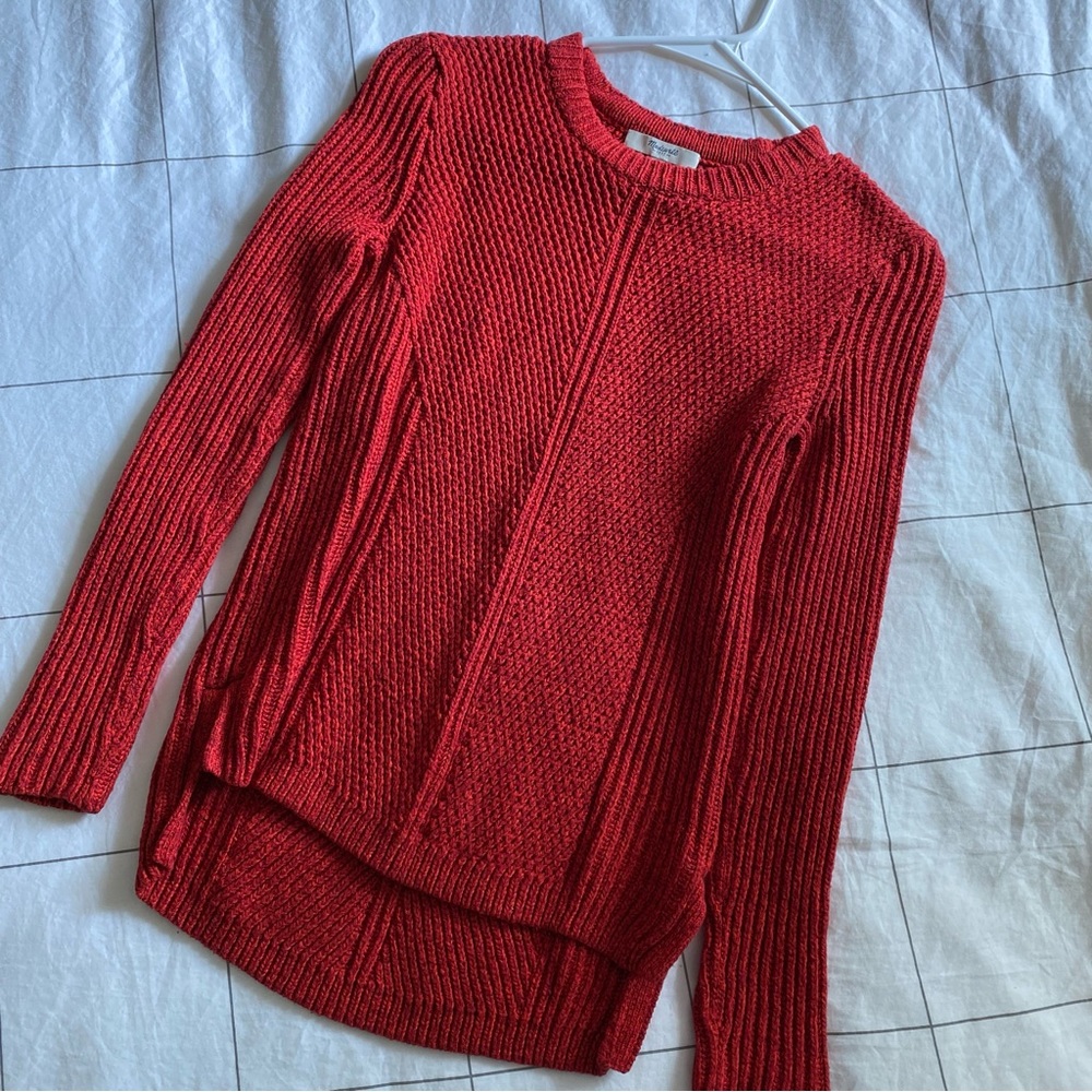 Madewell Red Cable-knit Sweater